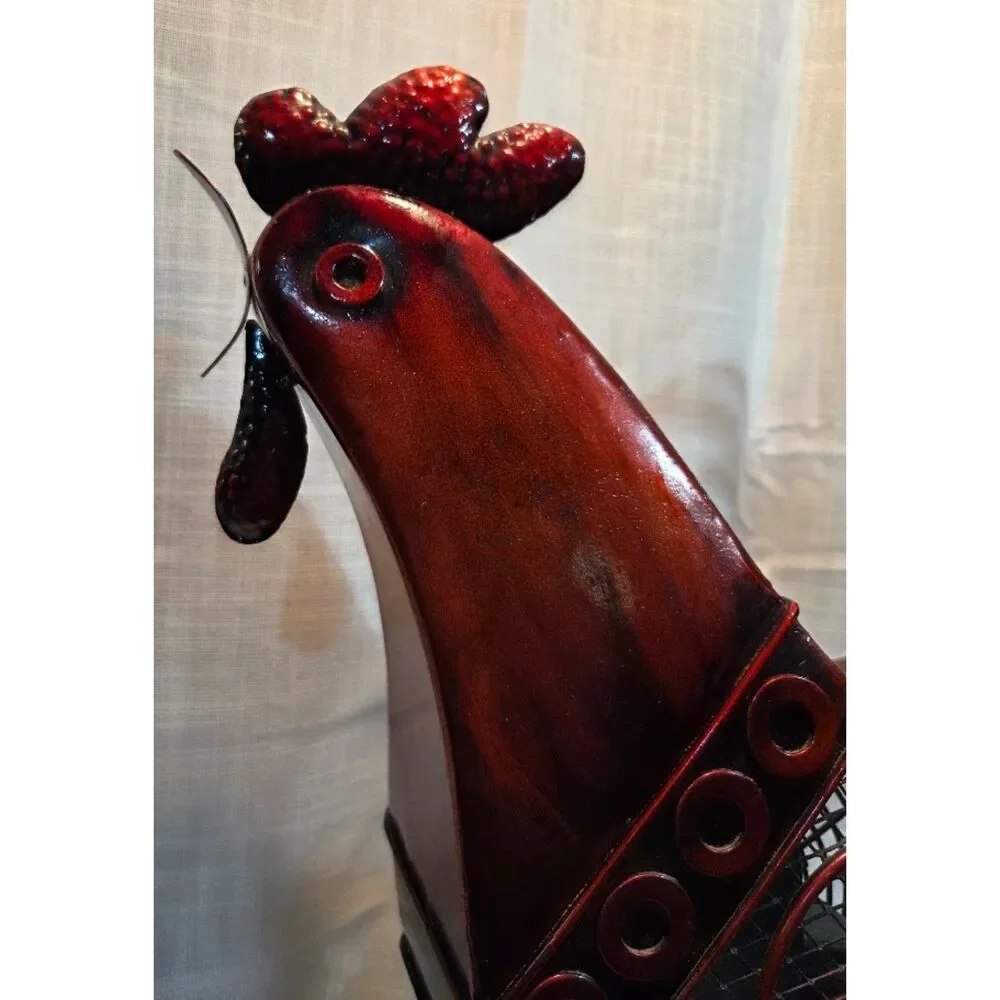 Metal Rooster Table Fan Decorative Farmhouse Electric Desk Fan 21
